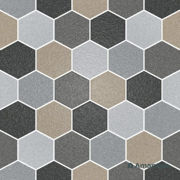 Grey Vitrified  Moroccan  Floor Tile Code 120051 (400X400 mm, Matt)