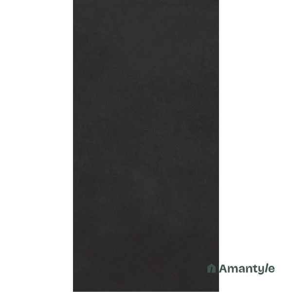 Black Vitrified Concrete & Grey Wall & Floor Tile Code 140040 (600x600 mm, Matt)