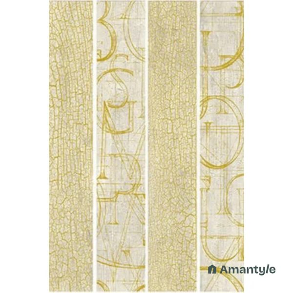 Ivory Vitrified Decor & Highlighter Wall & Floor Tile Code 220002 (150x900 mm, Matt)