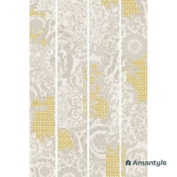 White Vitrified Decor & Highlighter Wall & Floor Tile Code 220004 (150x900 mm, Matt)