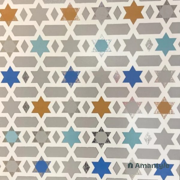 Multicolor Vitrified Decor & Highlighter Wall & Floor Tile Code 220039 (600x600 mm, Matt)