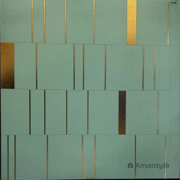 Green Vitrified Decor & Highlighter Wall & Floor Tile Code 220051 (600x600 mm, Matt)