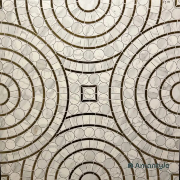 White Vitrified Decor & Highlighter Wall & Floor Tile Code 220054 (600x600 mm, Matt)