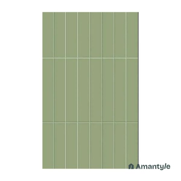 Green Ceramic Subway Wall Tile Code 230012 (300x600 mm, Matt)