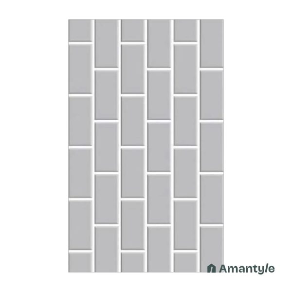 Grey Ceramic Subway Wall Tile Code 230053 (300x600 mm, Matt)