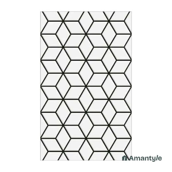 White Ceramic Subway Wall Tile Code 230056 (300x600 mm, Matt)