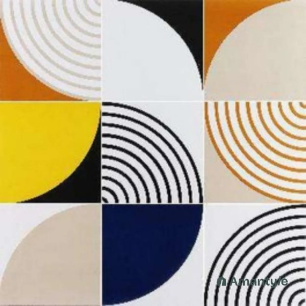 Multicolor 3rd Fire Moroccan Wall & Floor Tile Code 250012 (200x200 mm, Matt)