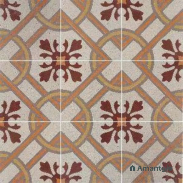 Brown 3rd Fire Moroccan Wall & Floor Tile Code 250018 (200x200 mm, Matt)