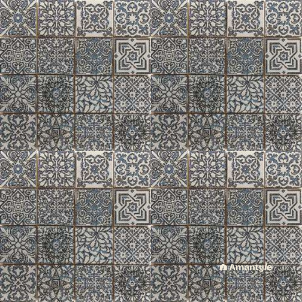Multicolor 3rd Fire Moroccan Wall & Floor Tile Code 250068 (200x200 mm, Matt)