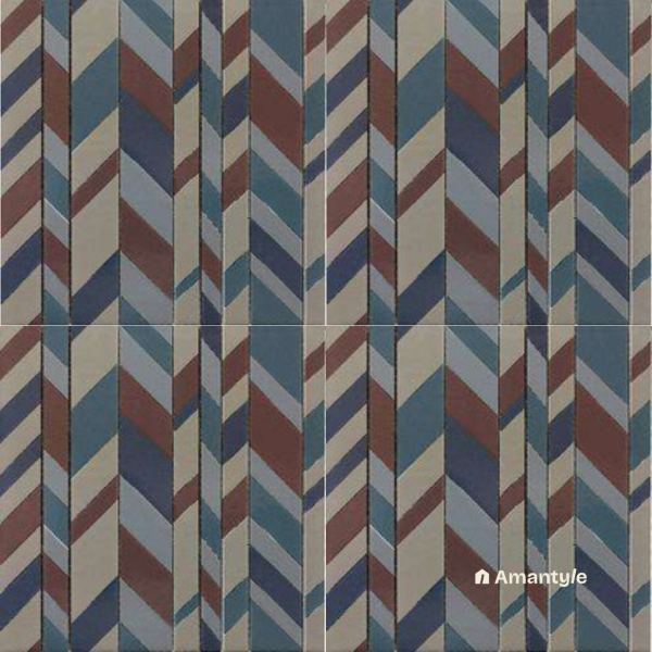 Multicolor 3rd Fire Moroccan Wall & Floor Tile Code 250074 (200x200 mm, Matt)