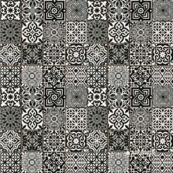 Multicolor 3rd Fire Moroccan Wall & Floor Tile Code 250078 (200x200 mm, Matt)