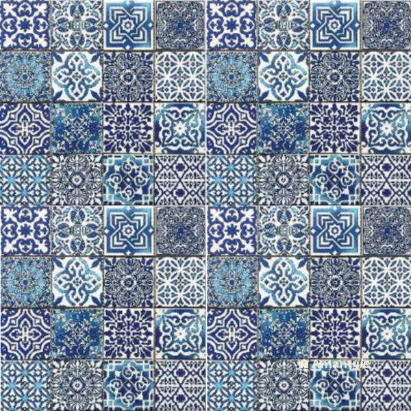 Multicolor 3rd Fire Moroccan Wall & Floor Tile Code 250080 (200x200 mm, Matt)