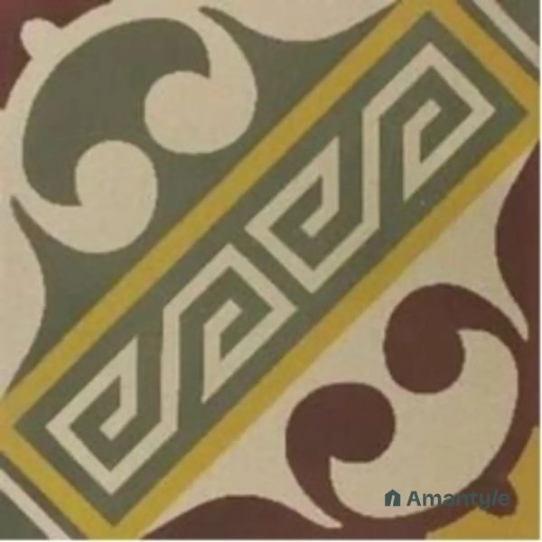 Multicolor 3rd Fire Moroccan Wall & Floor Tile Code 250107 (300x300 mm, Matt)