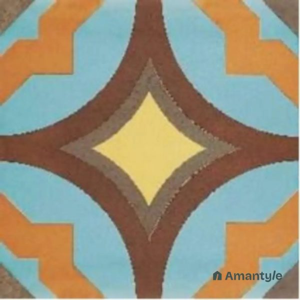 Multicolor 3rd Fire Moroccan Wall & Floor Tile Code 250109 (300x300 mm, Matt)
