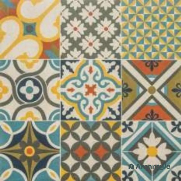 Multicolor 3rd Fire Moroccan Wall & Floor Tile Code 250233 (600x600 mm, Matt)
