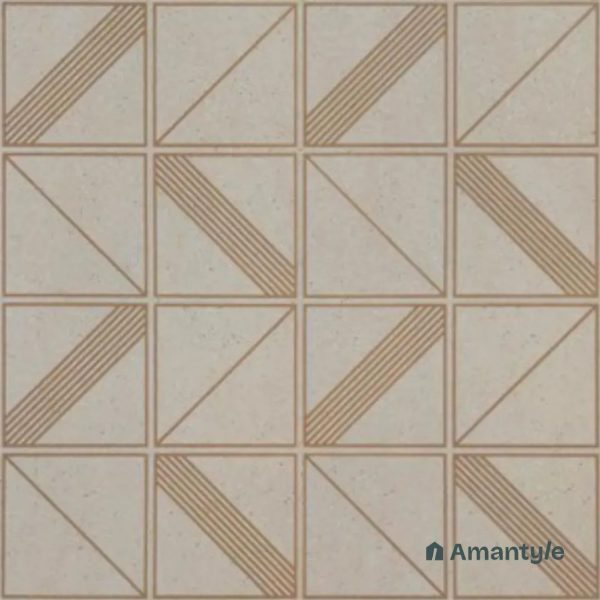 Beige 3rd Fire Moroccan Wall & Floor Tile Code 250286 (600x600 mm, Matt)