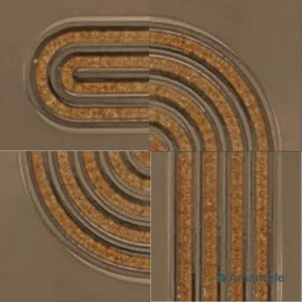 Gold Ceramic Decor & Highlighter Wall Tile Code 510005 (150x150 mm, Metallic)
